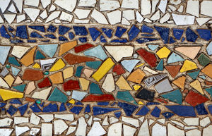 ruw doorstaan muur mosaic1