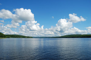 lake and sky: 