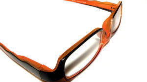 Orange/black reading glasses