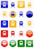 Verschillende pictogrammen thema locomotief