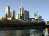 Stad Melbourne door de Yarra