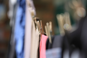 Clothes drying on line: 