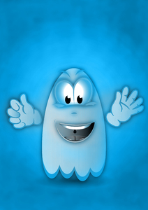 funny ghost - blauw